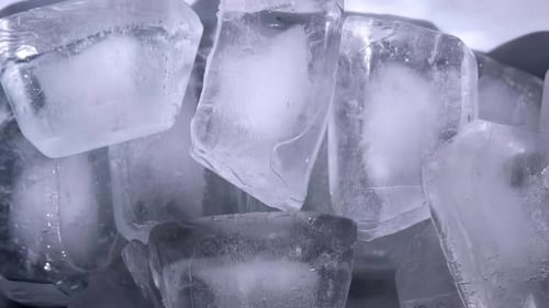 Ice Cubes close up, Abstract Background