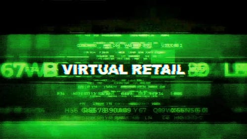 Green Glitch Text Reveal Digital Data Stream Title