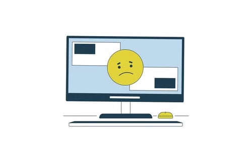 Animação de problemas de computador