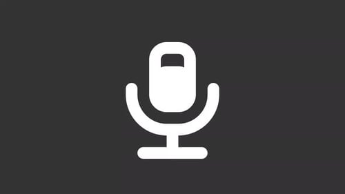 Ícone de voz animada White Line Ui