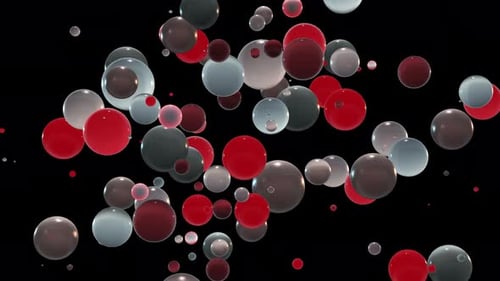 Chaotic Spinning glowing spheres vj loops