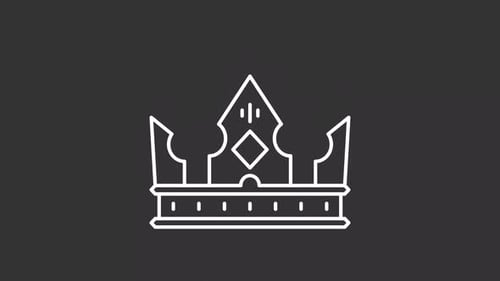 Animated crown white icon