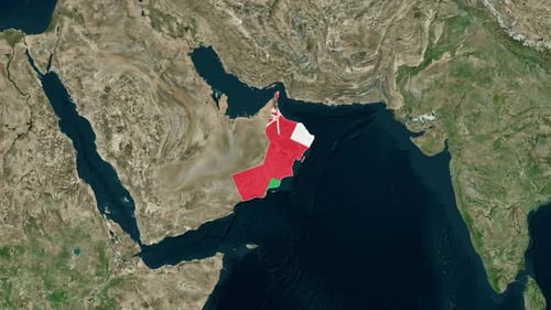 Oman Borderline: Country Map Stock Collection - Wide Angles to Zoom-Ins