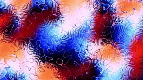 Abstract Colorful Swirling Liquid Design Texture Pattern Art Red Blue White Background video