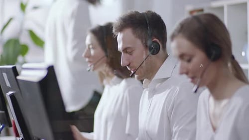 Dedicated and Professional Call Center Agents Engaged in Providing Customer Support Services