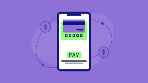 Flat Design Mobile Payment Interface Animation