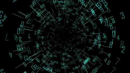 Abstract Binary Numbers Tunnel Background