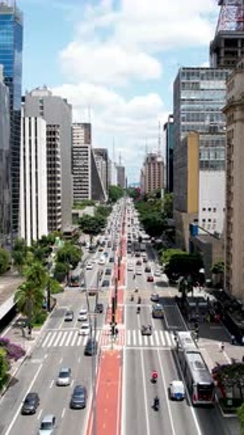 Avenida Paulista em São Paulo, em São Paulo, Brasil.