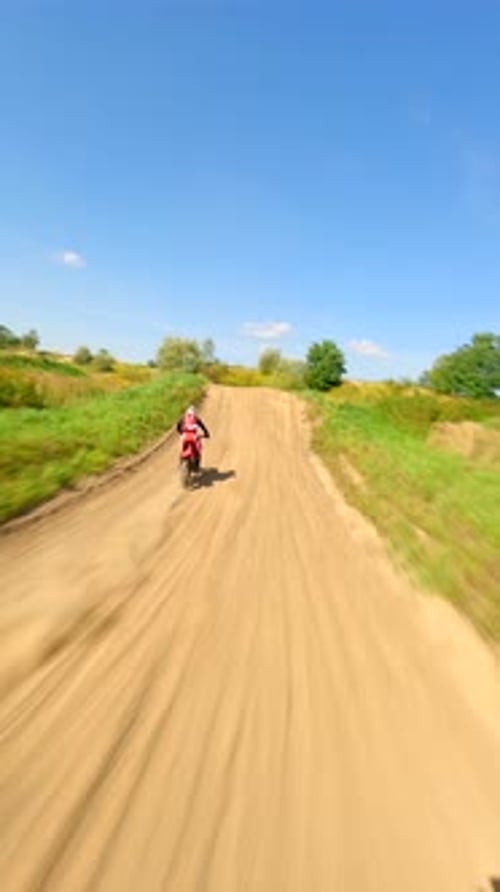 Motocross Rider on a Dirt Track Adventure