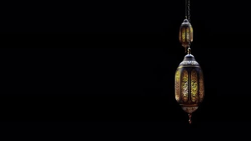 Ramadan Lantern With Alpha Channel Included Loop