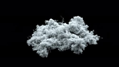 Cloud of smoke filling screen on black background