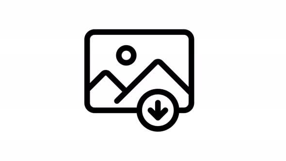 Minimalist Download Image Icon Animation, Elements Motion Graphics ft ...