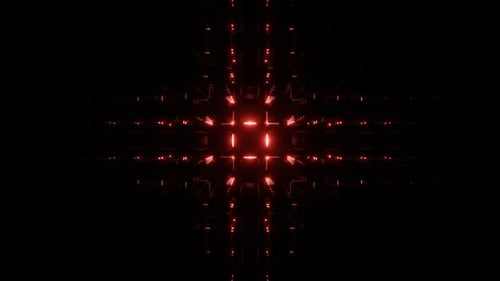 Red Abstract Cube Volume Background VJ Loop in 4K