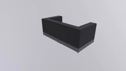 Design de canapé noir minimaliste moderne