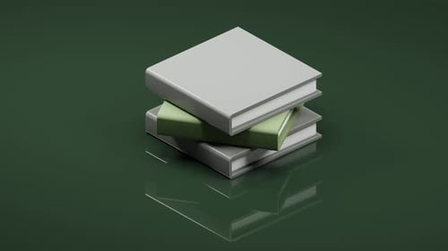 3D Soft Color Books 4K Background