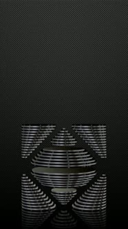 Vertical Background, Black and Silver Figure, Shape, Exclusive, Unique Design, Mirror, 3D Render