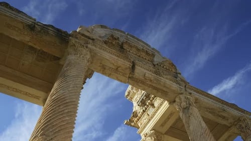 ruins of aphrodite temple. The ancient city of Aphrodisias, Aydin TURKEY. 4K.