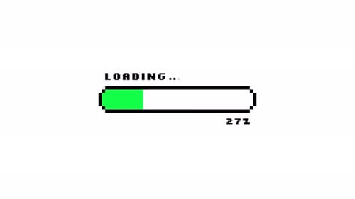 Classic Arcade Green Loading Bar - Capsule Shape UI
