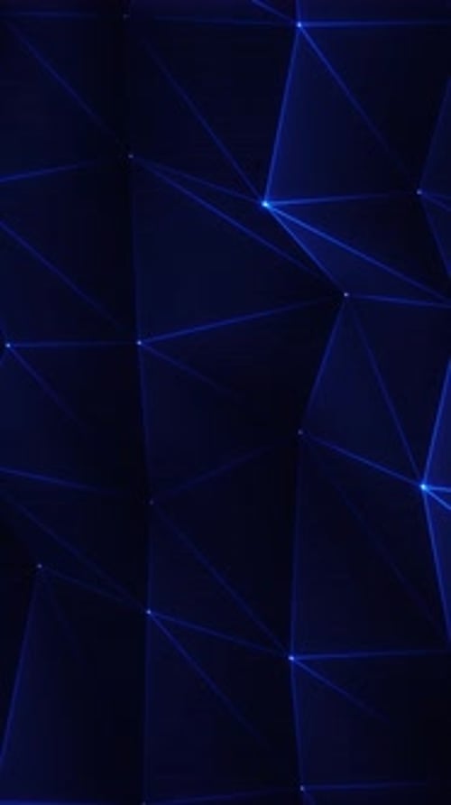 Glowing Blue Futuristic Network Grid Background Loop