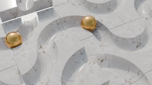 Looping Spheres 3D Satisfying Animation