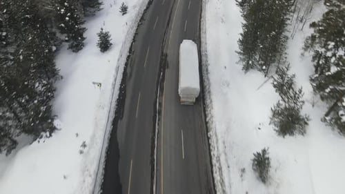 Freight Transport On Mountainside