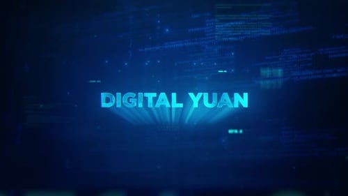 Digital Yuan Futuristic Glowing Motion Hologram Concept Background