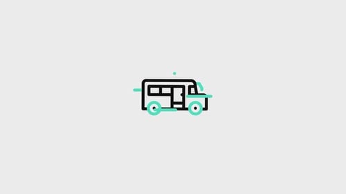 School Bus Animated Icon