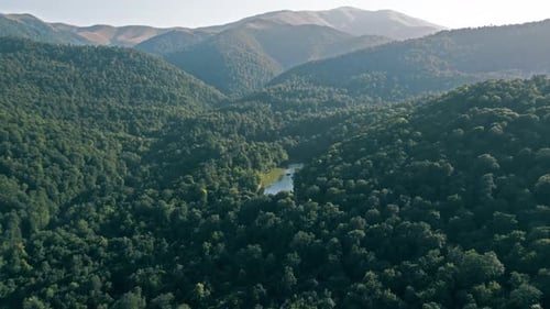 aerial view of the mountains