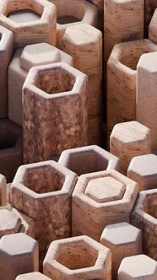 3d Animated Background of Hexagons in a Loop Satisfying Video