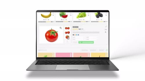Online Grocery Shopping E-Commerce Website User Interface Animation