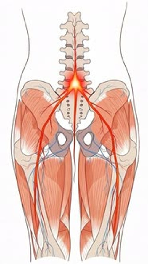 Animated Illustration of Sciatica and Lower Back Pain