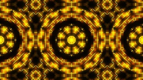 Abstract Glowing Geometric Lines Kaleidoscope Pattern Background