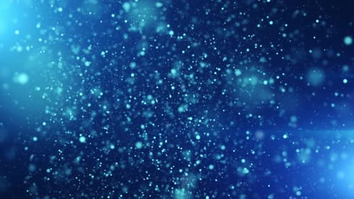 Dynamic Blue Particles Abstract Light Motion Background
