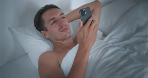 During Peaceful Morning Man Explores His Phone Embracing Day's Beauty Peaceful Morning Enriched By