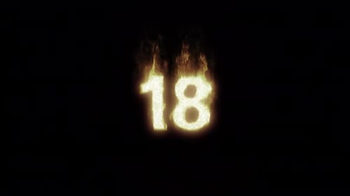 Burning Fiery Number 18 Reveal Animation