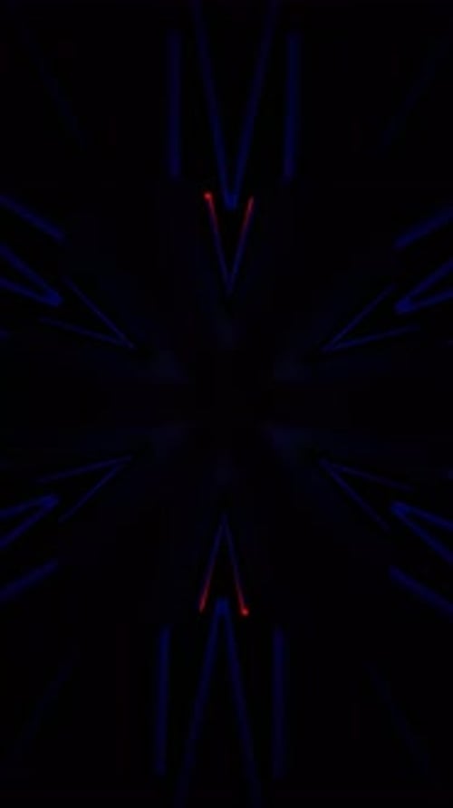 Vertical Video Neon Lights Pulse Hypnotically in a Dynamic and Colorful VJ Loop