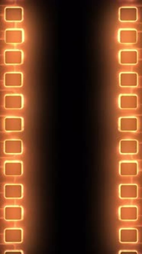 Retro Grunge Overlay with Glowing Elegant Sprocket Holes