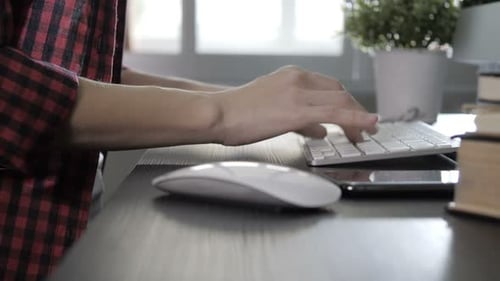 Businesswoman Working On Computer