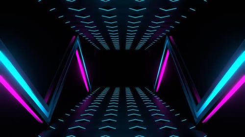 Cyan And Pink Futuristic Abstract Moving Background Vj Loop In HD