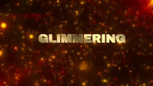 Golden Glimmering 3D Text Reveal with Sparkling Particles