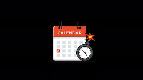 Animated Deadline Concept Video - Transparent