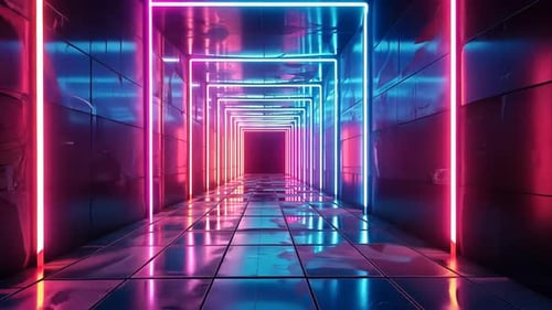 Futuristic Neon Corridor