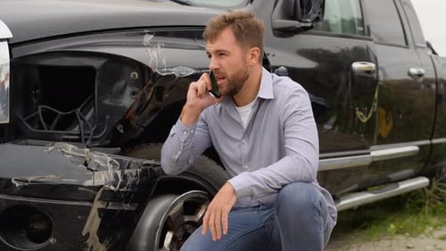 Man Calls After Car Crash With Damaged Truck