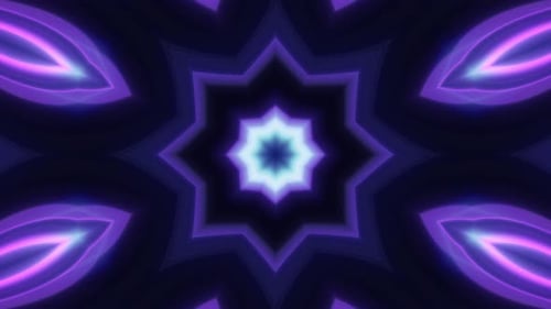 Dynamic Pulsating Neon Geometric Star Loop Background