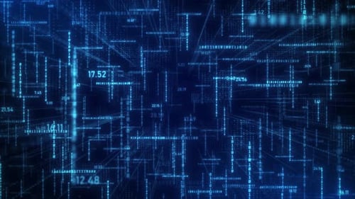 Futuristic Digital Data Grid Network Technology Background