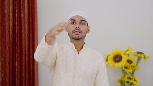 Muslim Man Calling Someone
