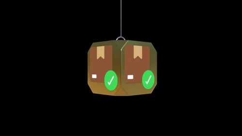 3D Animated Delivery Package Icon with Checkmark