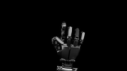 3D Robotic Hand Performing Animated Gestures