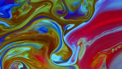 Vibrant Abstract Background with Colorful Swirling Fluids