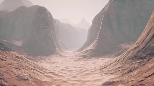 A Stunning Computergenerated Desert Landscape